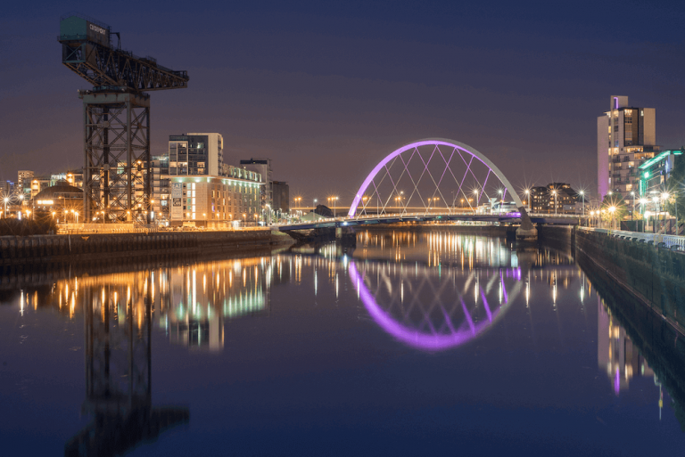 Glasgow-river-clyde-landscape-night | Inspiring Travel Scotland ...